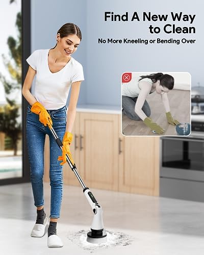 Leebein Electric Spin Scrubber with 8 Brush Heads 1