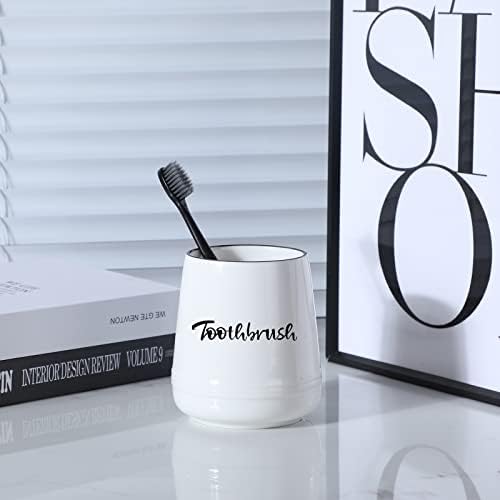 LEETOYI Porcelain Toothbrush Holder White 1