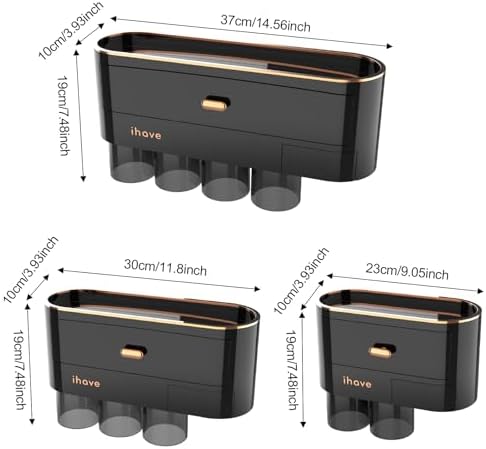 iHave Toothbrush Holder with 2 Cups and Drawer