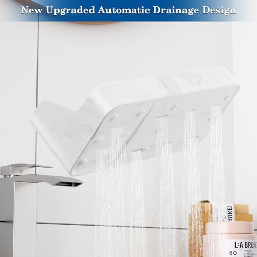Polinook Marble Bathroom Countertop Organizer