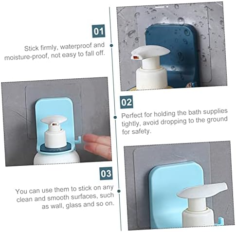Ciieeo 4Pc Wall Shampoo Holder No Drill Adhesive Rack
