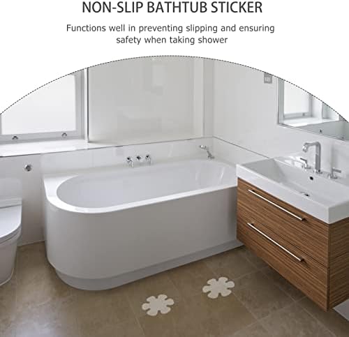 1set Non-Slip Floor Stickers Flower Design Transparent Peva Decals