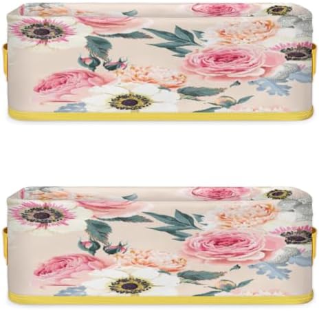 Vomwwlix Flower Peony Toilet Paper Basket Decor