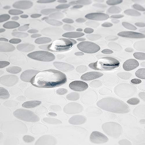 AooHome 72x66 Inch Shower Curtain with Bottom Magnets and 3D Stone Pattern