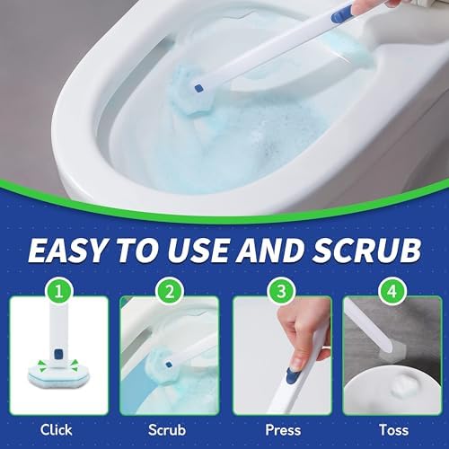 BOOMJOY Toilet Brush Set with 15 Refills and Holder 1