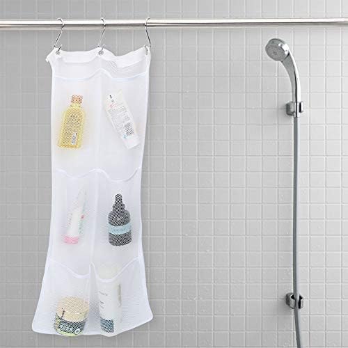 Srliya Large Shower Caddy with 4 Grommets and Metal Hooks