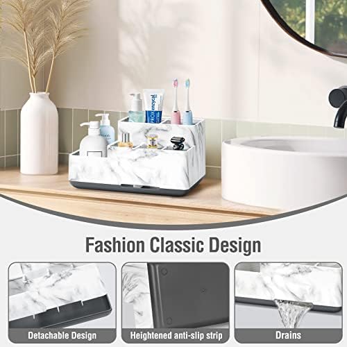7CDXD Multi-Compartment Toothbrush Holder Organizer