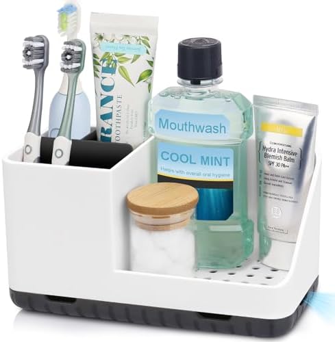 PARKMANI Bathroom Counter Organizer with Detachable Holders