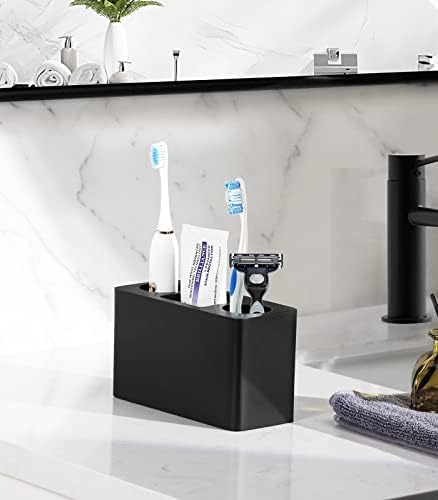 Luxspire Toothbrush Holder - Black 3 Slots