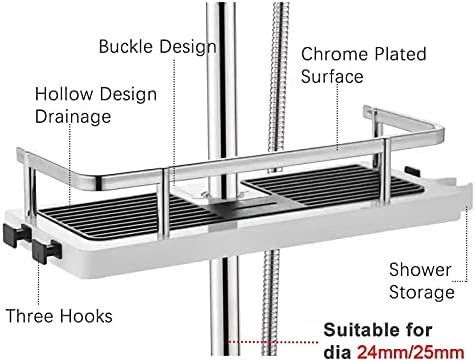 TYZK Shower Storage Rack Single Tier No Drilling