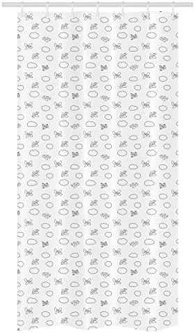 Ambesonne Airplane Stall Shower Curtain Boys Pattern 36x72 Dark Grey