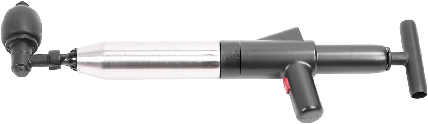 Dpofirs Toilet Plunger with Stainless Steel Handle and Air Pump