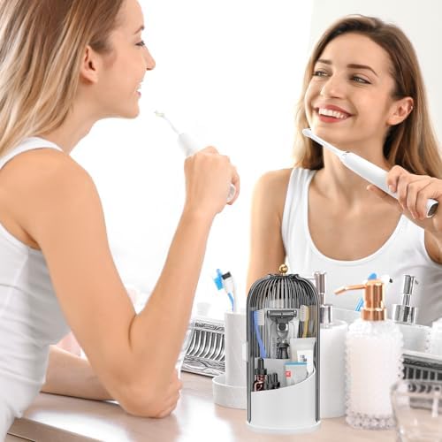 Omrisy Toothbrush Holder with Sliding Lid and 360 Rotation 1