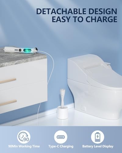 Leebein 8-in-1 Electric Toilet Brush Set with 6 Refills 1