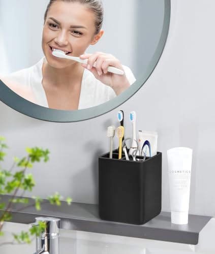 Luxspire 3 Slots Toothbrush Holder Matte Black