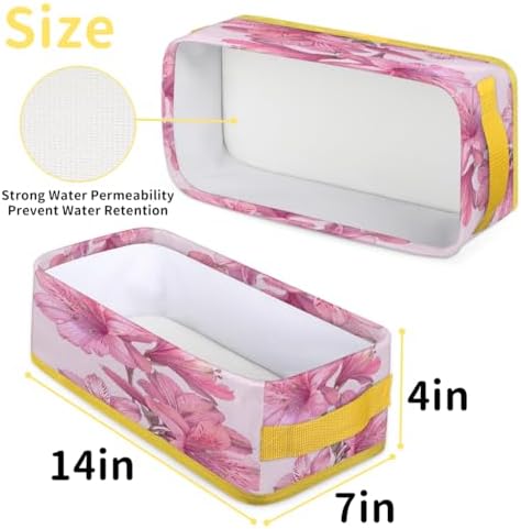 Pinks Floral Toilet Paper Baskets for Bathroom Storage 1