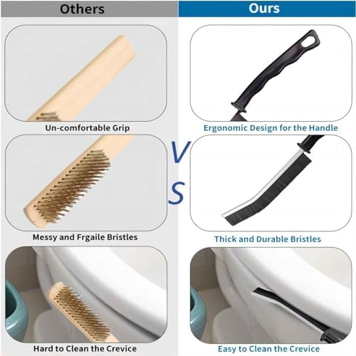POPGIO 3Pcs Crevice Cleaning Brush Set
