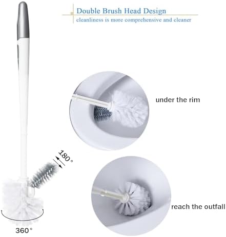 2 Pack Toilet Bowl Brush Without Holder for Deep Cleaning