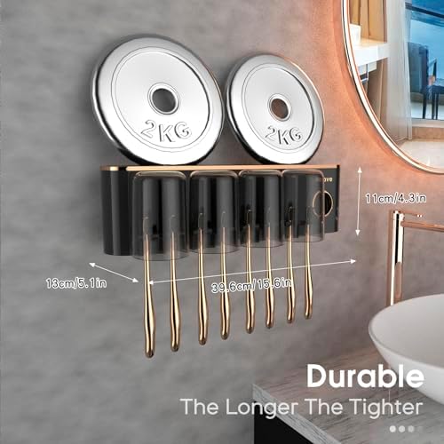 iHave Toothbrush Holder with Dispenser and Storage