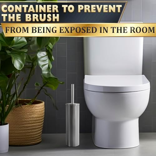 Novsix Stainless Steel Toilet Brush and Holder Set
