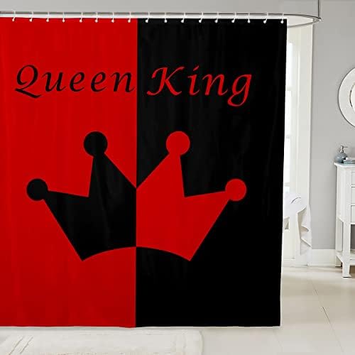 Feelyou Crown Queen And King Shower Curtain Set