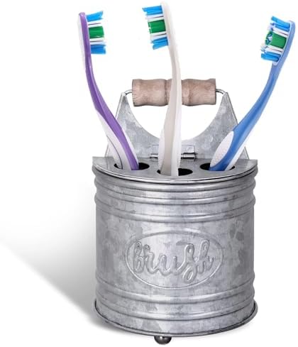 Autumn Alley Galvanized Toothbrush Holder - Farmhouse Style