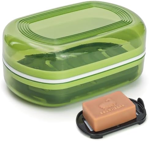 Travel Soap Case with Lid - 3-Layer Design Leak-Proof Portable