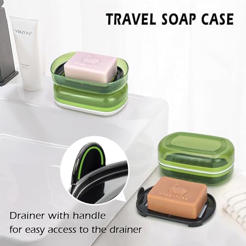 Travel Soap Case with Lid - 3-Layer Design Leak-Proof Portable