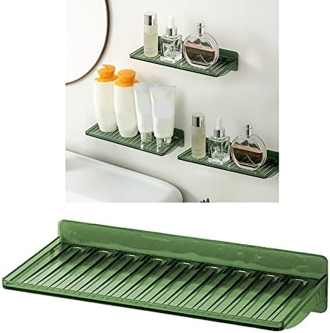 White Perforated Bathroom Storage Rack Organizer