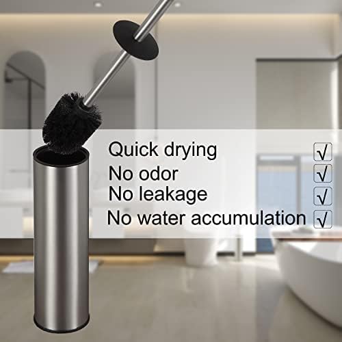 BGL Toilet Brush and Holder with Brushed Nickel Design