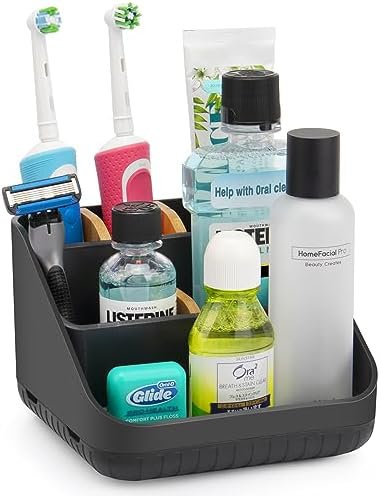 Chintu 6 Slots Toothbrush Holder with Drainage Anti-Slip and Detachable Design