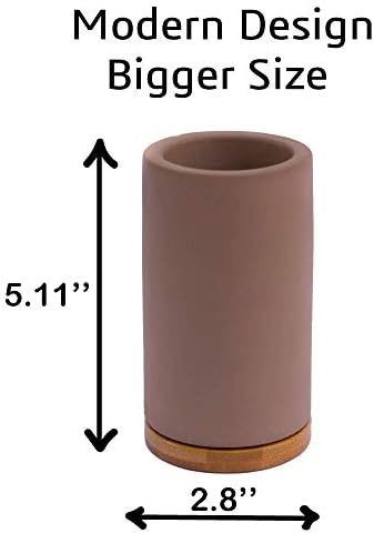 Matani Bamboo Toothbrush Holder with Drain Holes 1