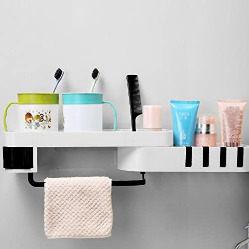 BAHELS Shower Caddy Corner Shelf Black and White