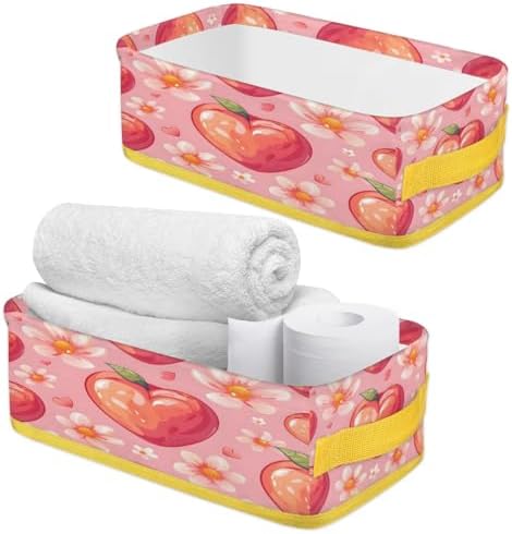 Snatocys Allover Fruits Peachy Toilet Paper Basket