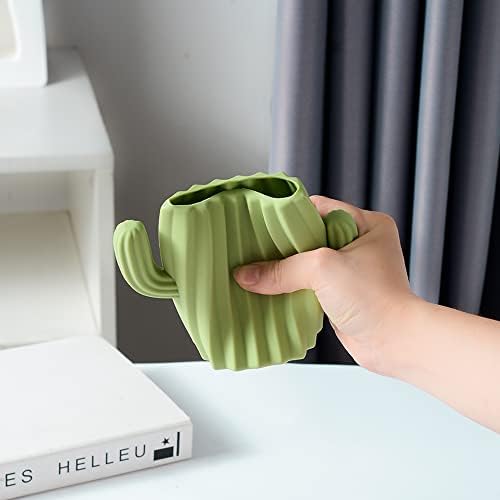 Maxramic Silicone Kids Cactus Toothbrush Holder Unbreakable Green