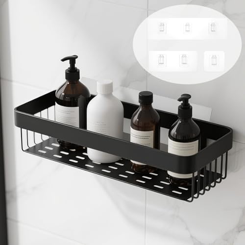 14 Pcs Clear Shower Shelf Adhesive Hooks for Bath and Kitchen