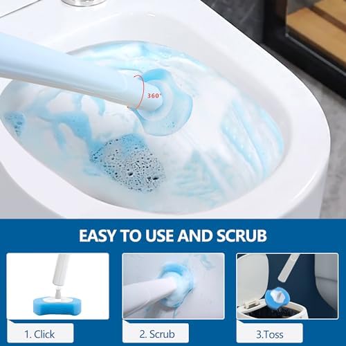 144 Count Toilet Brush Refills Upgrade for Bathroom Cleaning