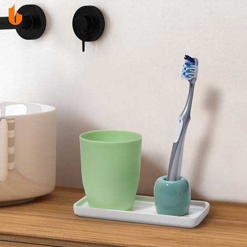 Urbanstrive Ceramic Toothbrush Holders 2 Pack White
