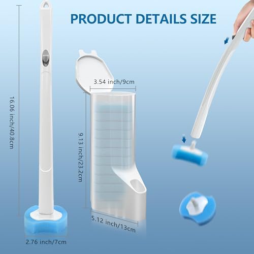 144 Count Toilet Brush Refills Upgrade for Bathroom Cleaning