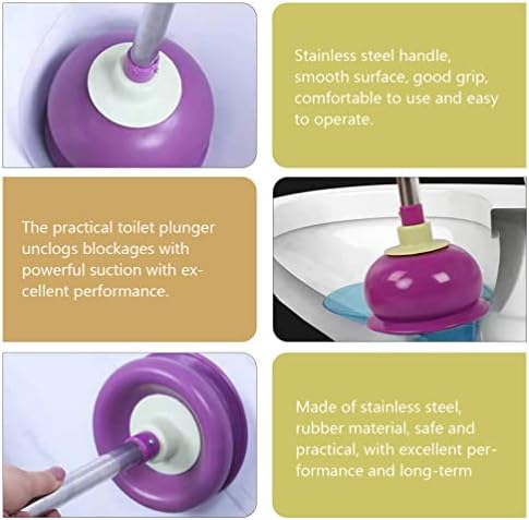 Angoily Purple Toilet Plunger with Handle