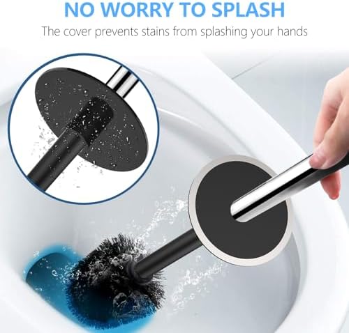 SetSail Toilet Brush Set 2 Pack with Holder and Durable Bristles
