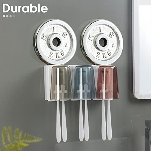iHave Wall Mounted Toothbrush Holder with Toothpaste Squeezer Set