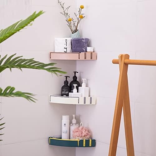 BAHELS Pink Corner Shower Caddy Storage Shelf