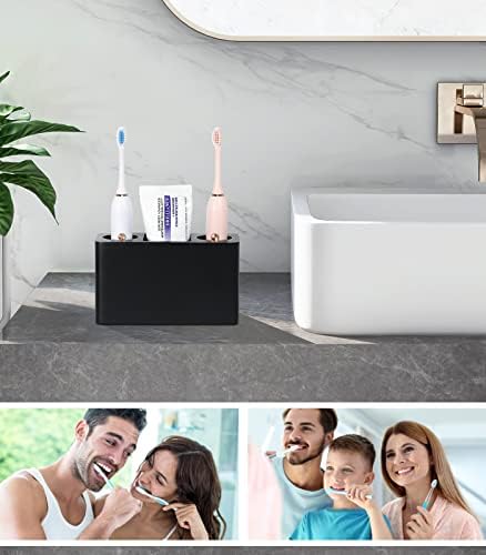 Luxspire Toothbrush Holder - Black 3 Slots