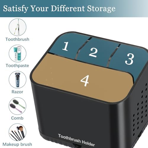 PARKMANI 4 Slot Toothbrush Holder for Bathroom 1