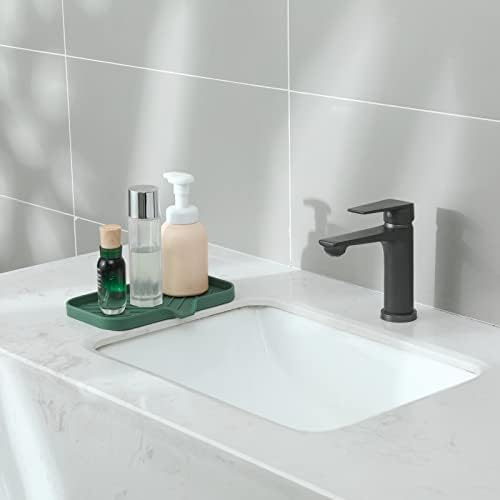 MicoYang Silicone Soap Dish with Drain Spout - Green 9653