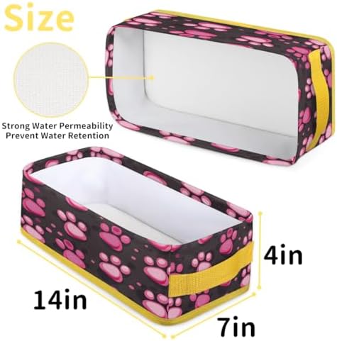 Tablerazzi Dog Paw Print Toilet Paper Basket with Handle
