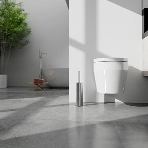 BGL Toilet Brush and Holder with Brushed Nickel Design