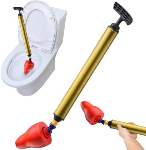 High Pressure Toilet Plunger with 180 Rotating Head and Press Handle