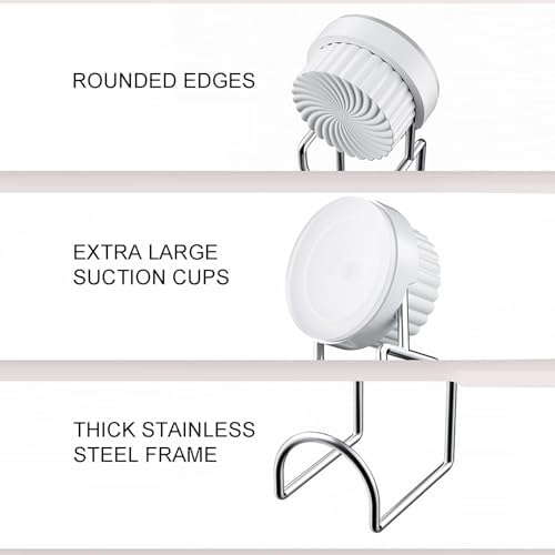 Rotating Suction Cup Shower Hook for Towels and Toiletries